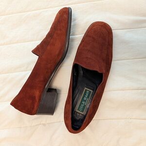 Vintage Cole Haan Rust Suede Loafers